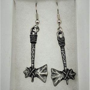 TOMMY HAWK PEWTER EARRINGS